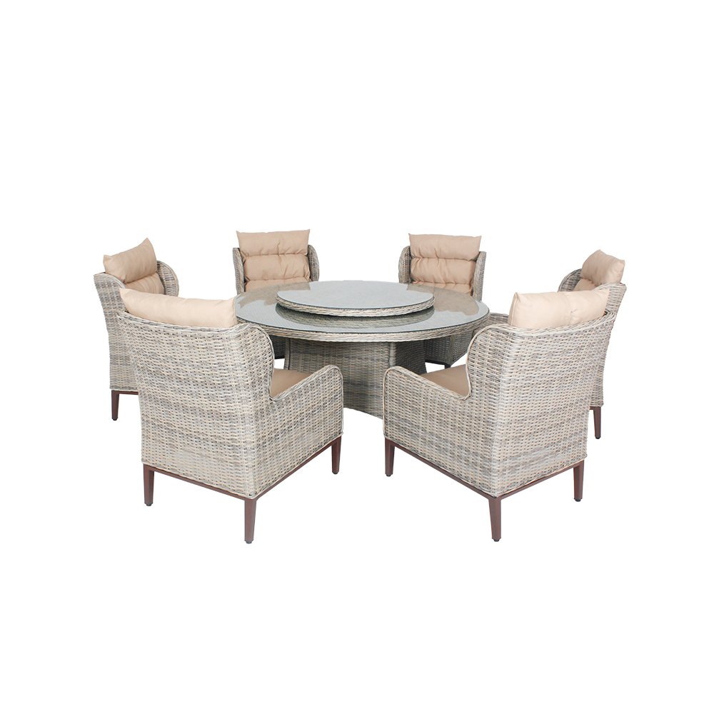 WYHS-T247 7-Piece Combination Outdoor Dining Table and Chairs Set
