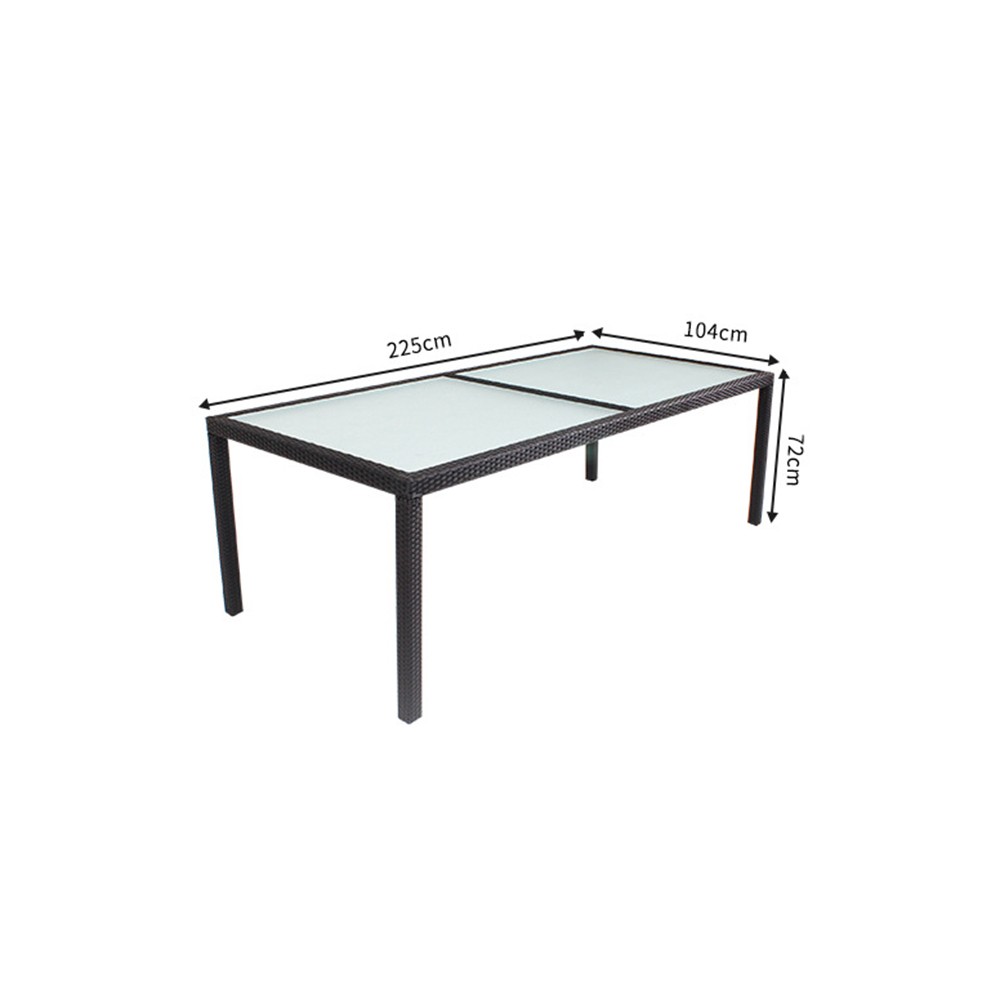 WYHS-T097 9-Piece Outdoor Open-Air Patio Iron Rattan  Balcony Outdoor Tables and Chairs.