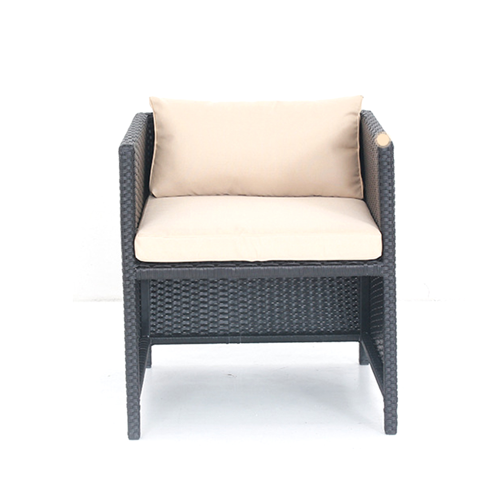 WYHS-T018 9-Piece Combination Woven Rattan Table and Chairs Dining Conversation Set
