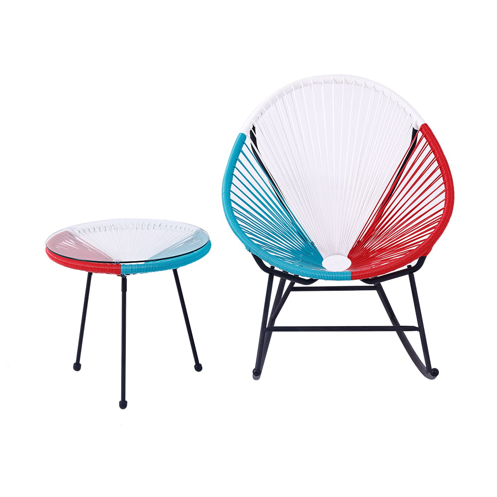 Balcony Patio Outdoor Leisure Colorful Rocking Chairs