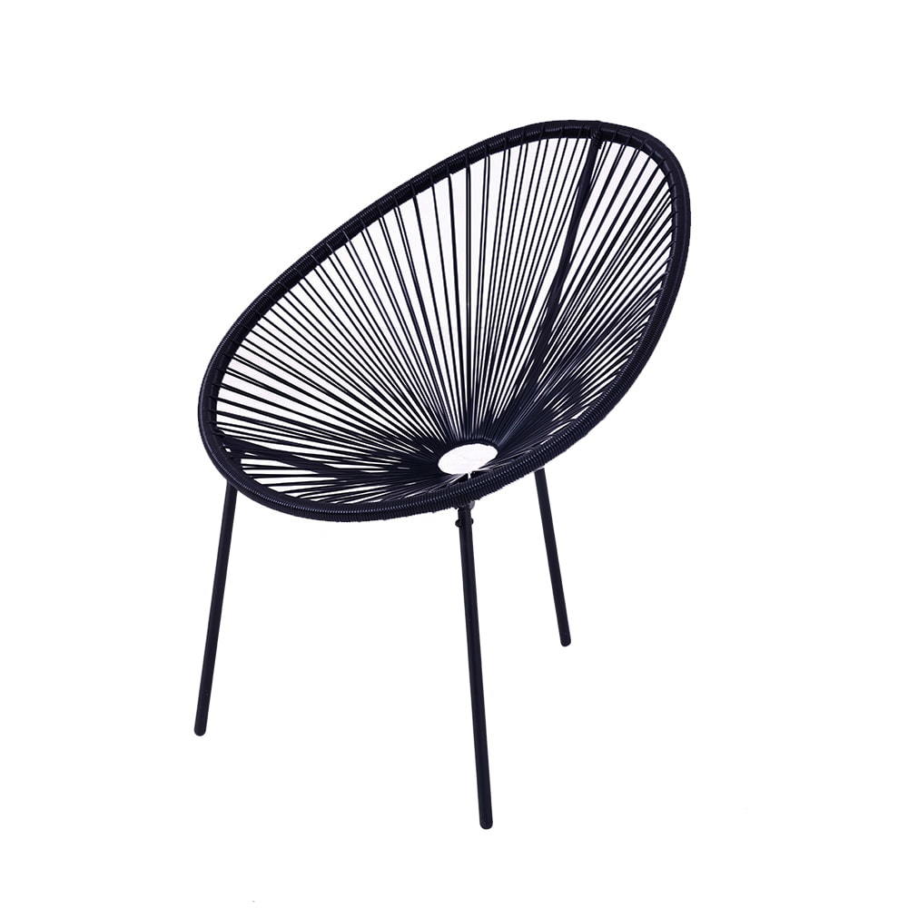 Three-legged egg chair black