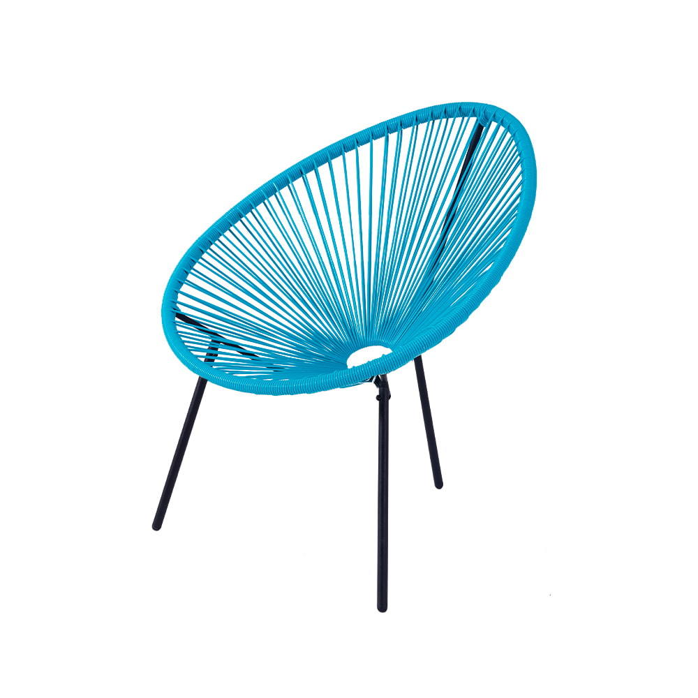 Three-legged egg chair blue