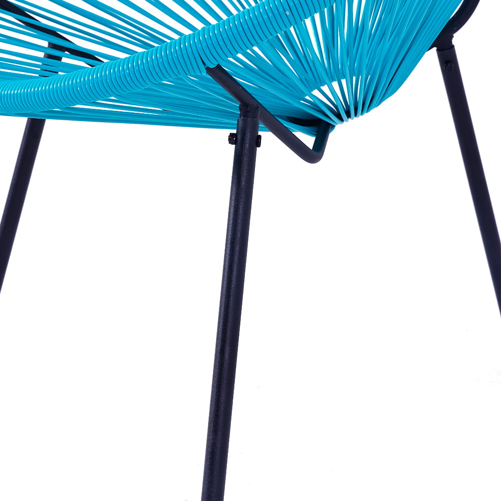 WYHS-T218 3-Pieces Acapulco Patio Furniture,Glass Top Table and 2 Chairs Indoor and Outdoor Conversation Bistro Set