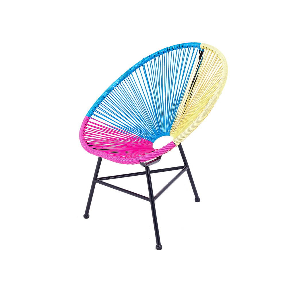 Three-legged egg chair tricolor