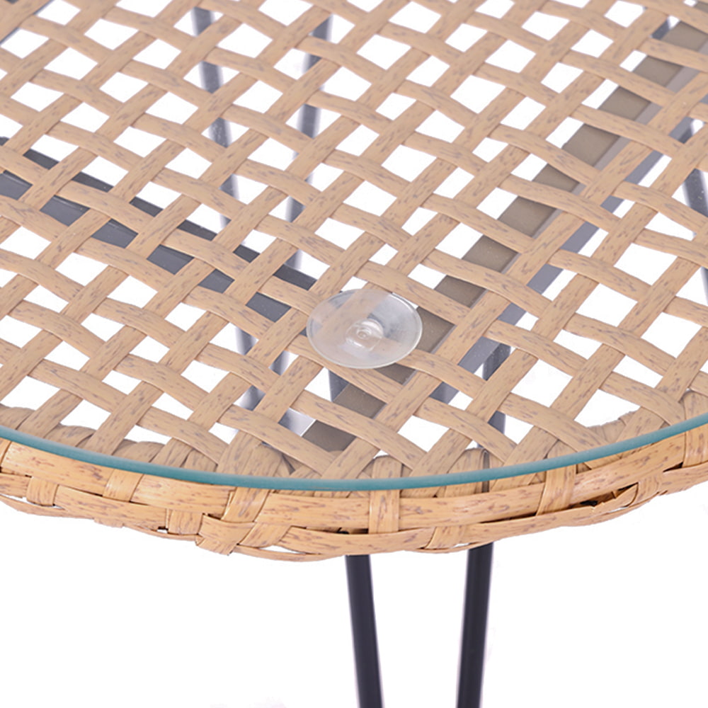 WYHS-T250 Patio Garden Rattan Table and Chairs Set