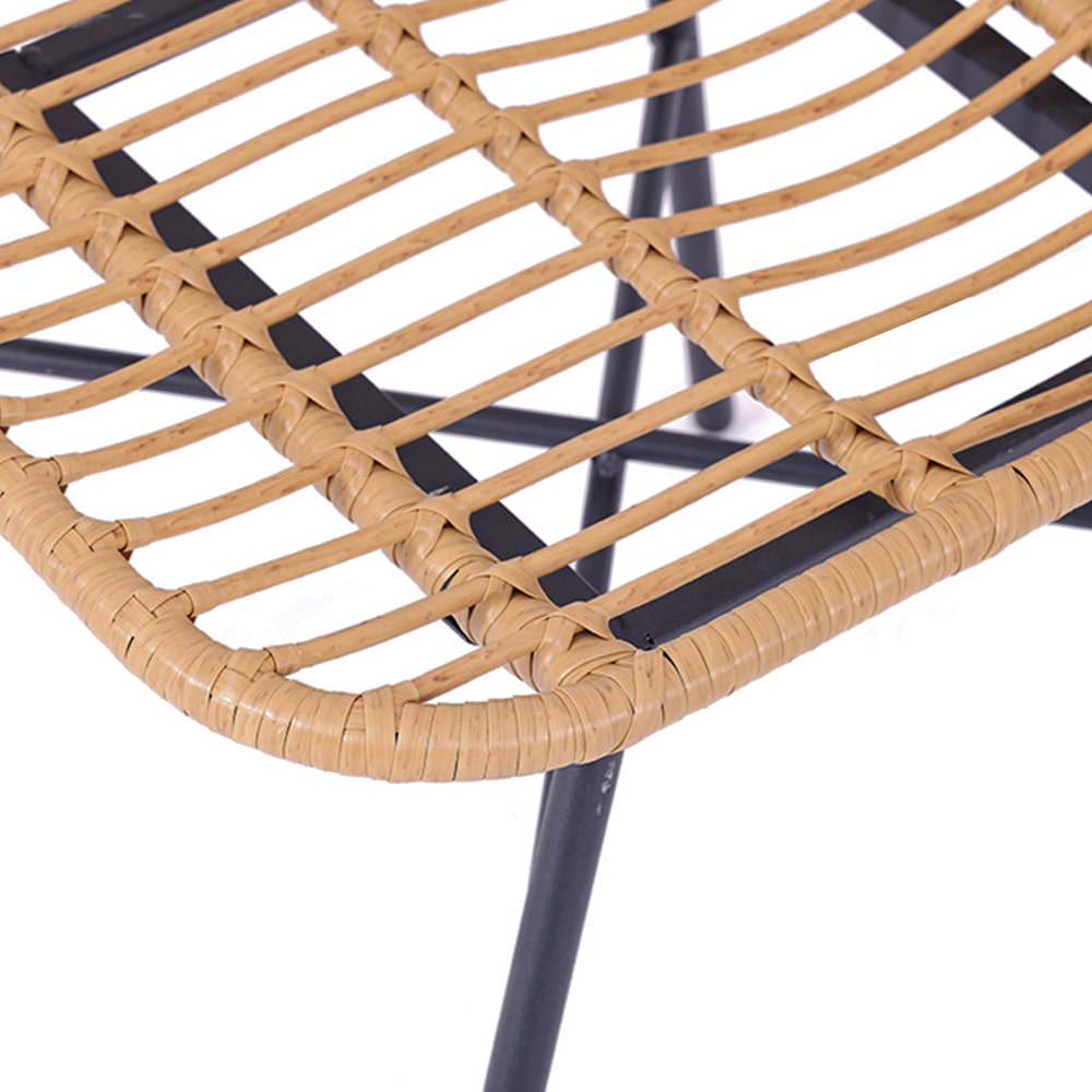 WYHS-T251 Balcony Patio Rattan Wicker Table and Chairs Set of Three.
