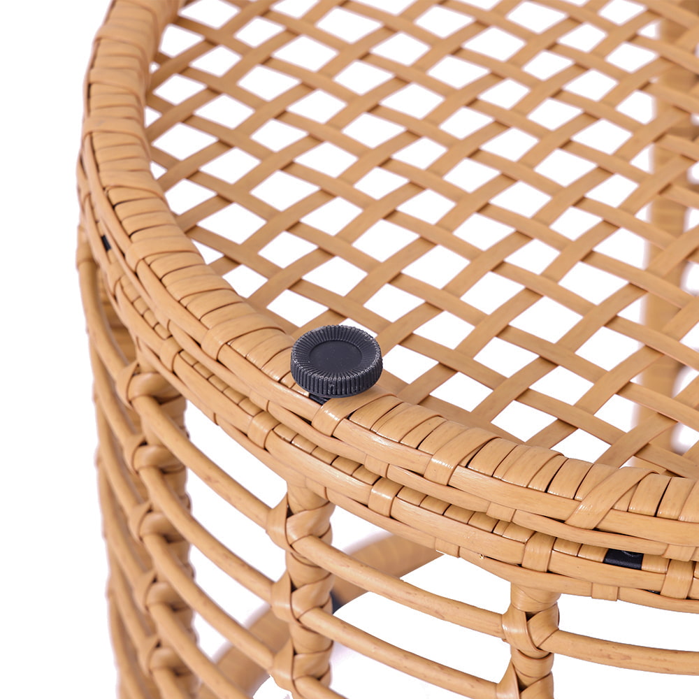 WYHS-T251 Balcony Patio Rattan Wicker Table and Chairs Set of Three.