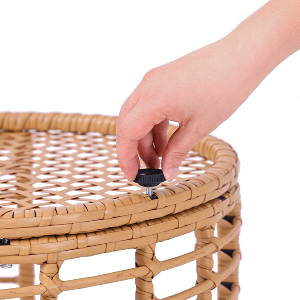 WYHS-T251 Balcony Patio Rattan Wicker Table and Chairs Set of Three.