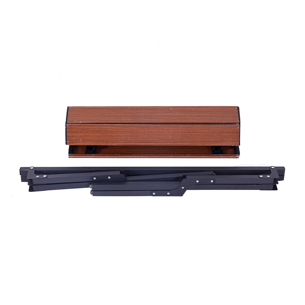 Outdoor Camping Folding Table with Wood Tabletop.