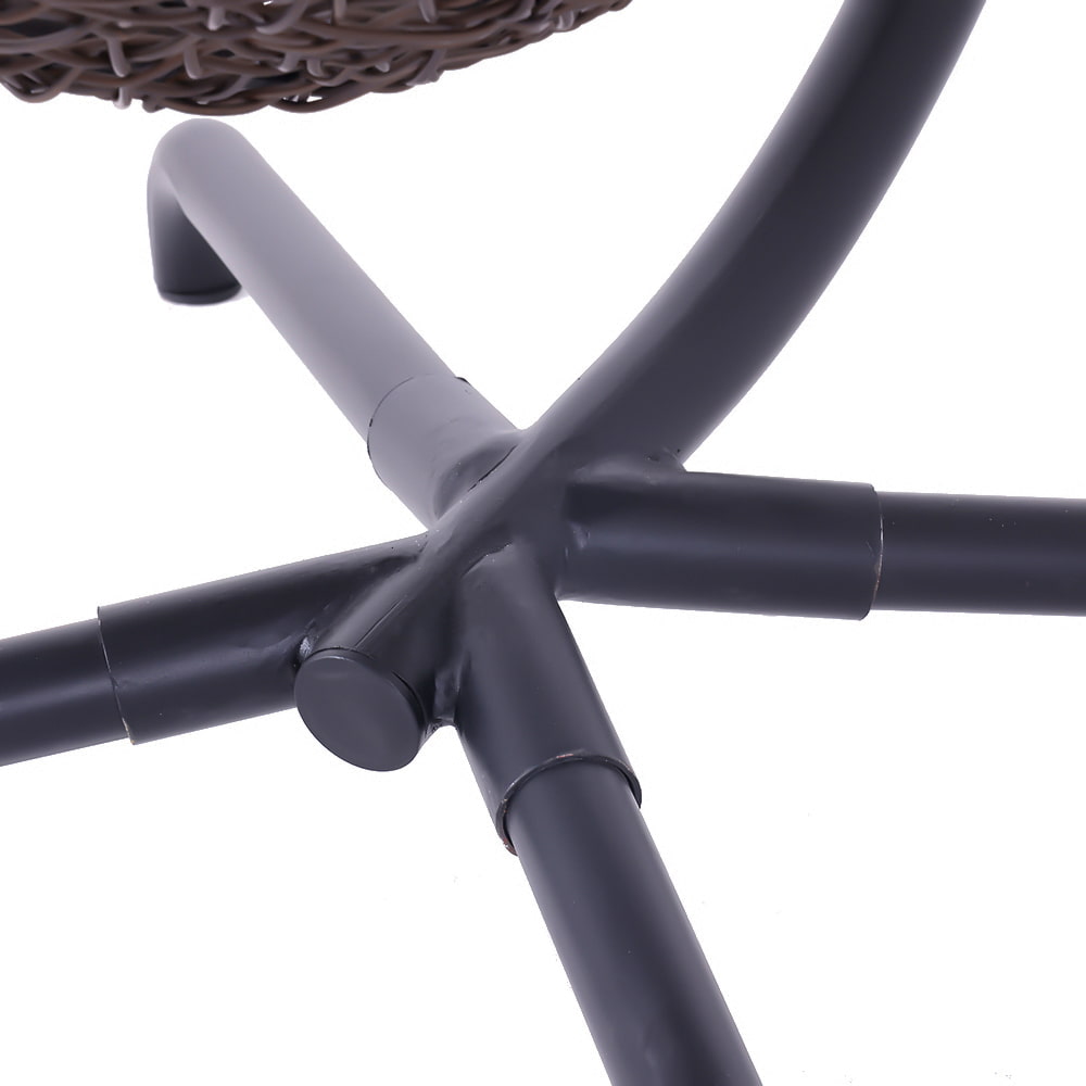 Rattan Hammock Egg Swing Chair with Hanging Chain, Steel Frame and UV Resistant Wicker & Removable Cushion.