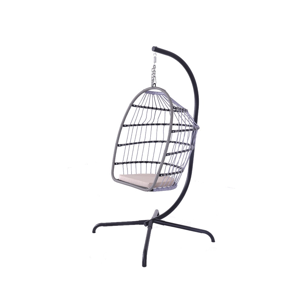 WYHS-T222 Rope-Woven Swing Hammock, Hanging Basket Swing Hanging Chair, Bird's Nest Swing Chair for Outdoor Using