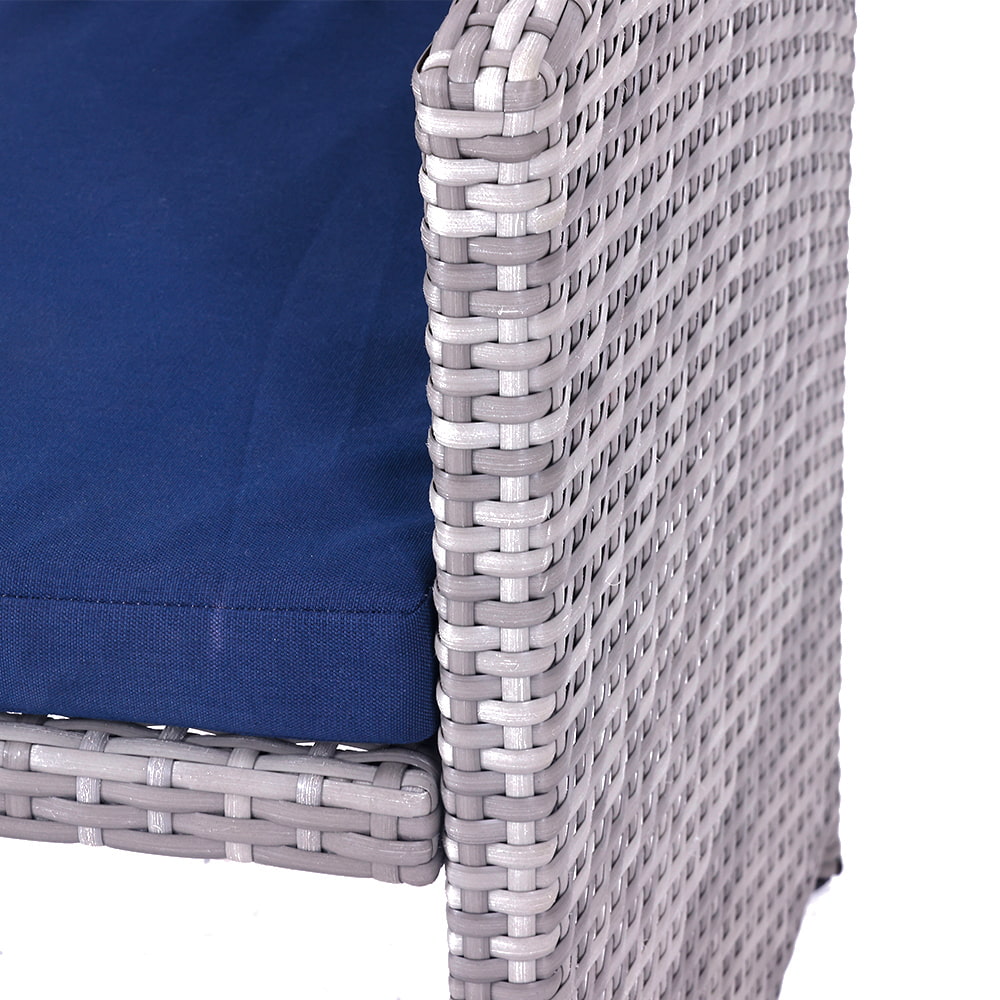  WYHS-T250 4 Pieces Rattan Sofa with Coffee Table and Waterproof Cushions for Outdoors and Indoors