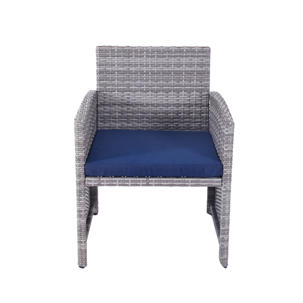  WYHS-T250 4 Pieces Rattan Sofa with Coffee Table and Waterproof Cushions for Outdoors and Indoors