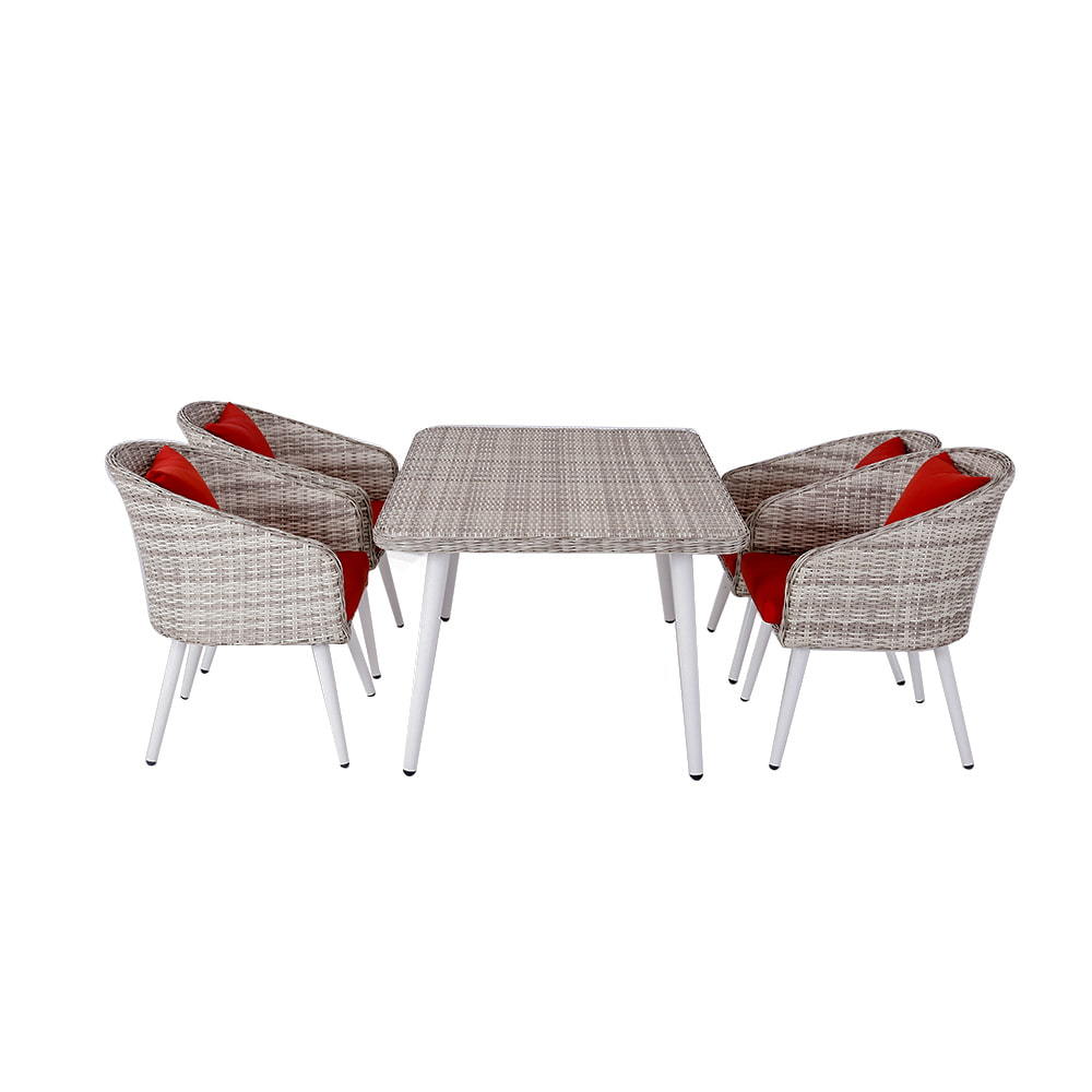WYHS-T223 Courtyard villa courtyard garden North America series simple outdoor furniture five piece set home rattan table and chair