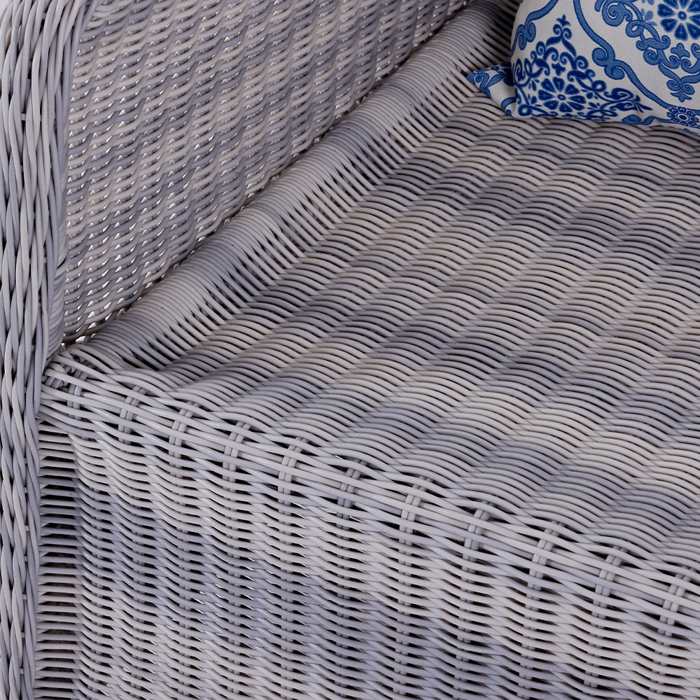  Outdoor Sunroom Villa Living Room Woven Rattan Sofa Chair.