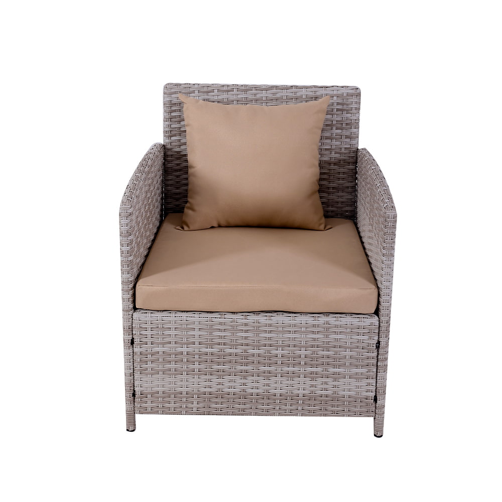 WYHS-T245 4 Pieces Outdoor Sectional, Wicker Patio Sectional Sofa Conversation Set.