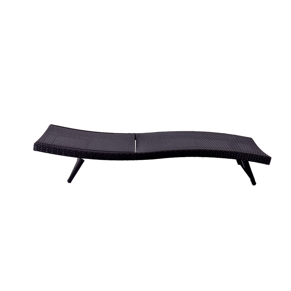 WYHS-T051 Folding pool lounge chair set of 2 outdoor adjustable chaise lounge chair, fully assembled, patio reclining sun lounger, black