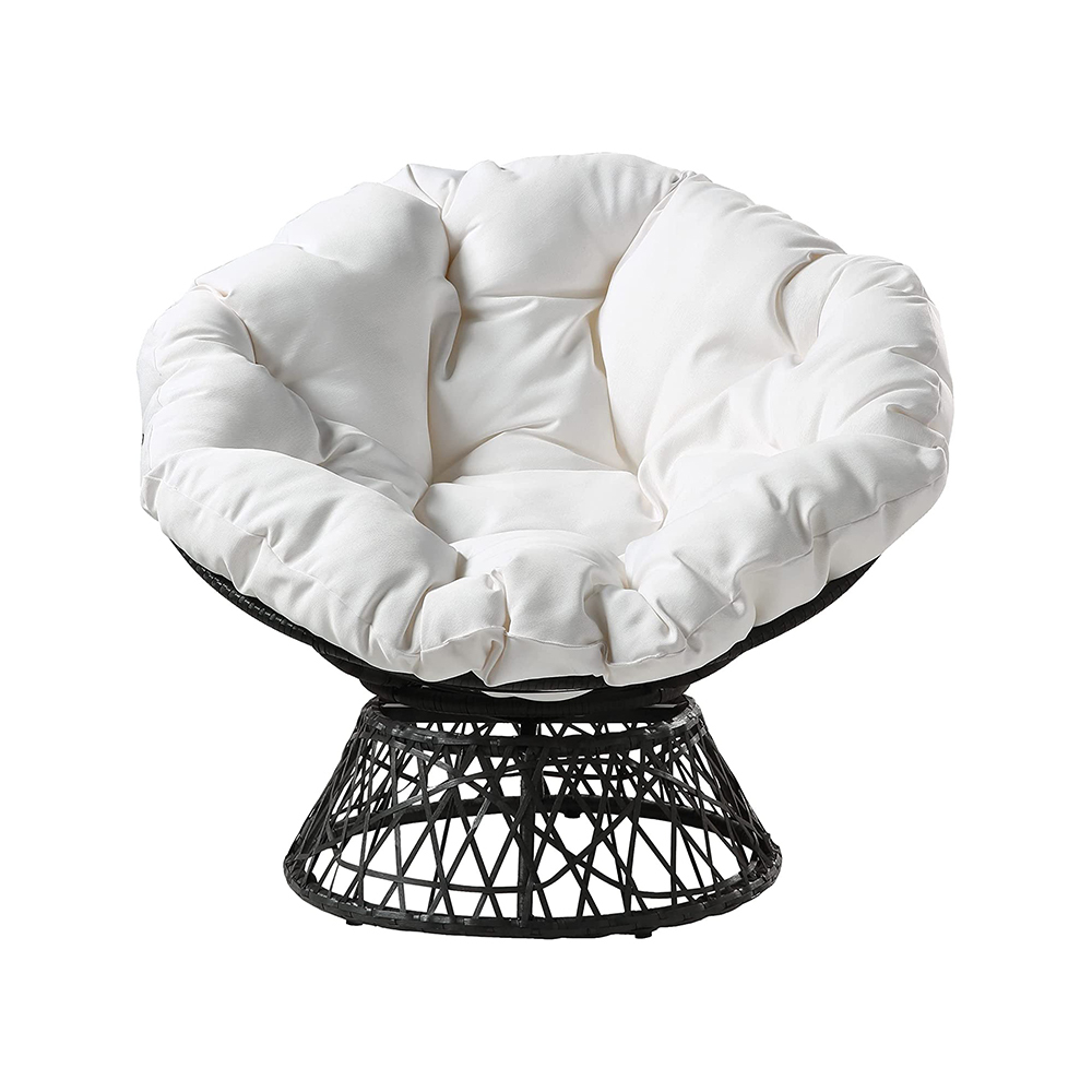 WYHS-T259 Home Furnishings Swivel Personalized Papasan Chair with 360-Degree Swivel