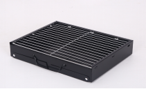 Black steel grill with color box packaging