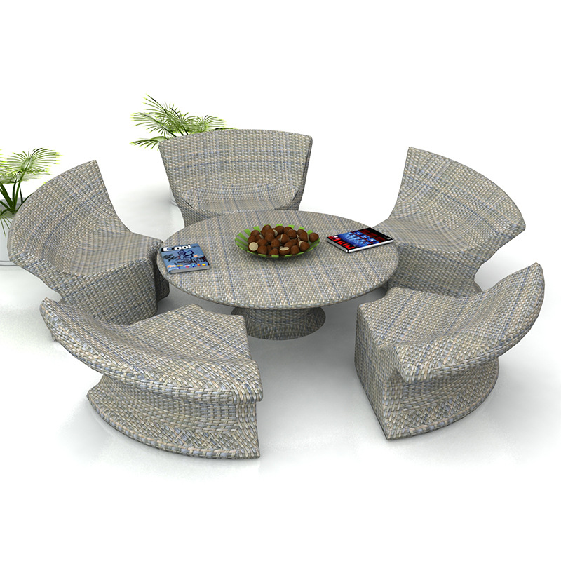 Casual models of PE rattan furniture sets rattan furniture outdoor rattan chairs five-piece table and chair sets