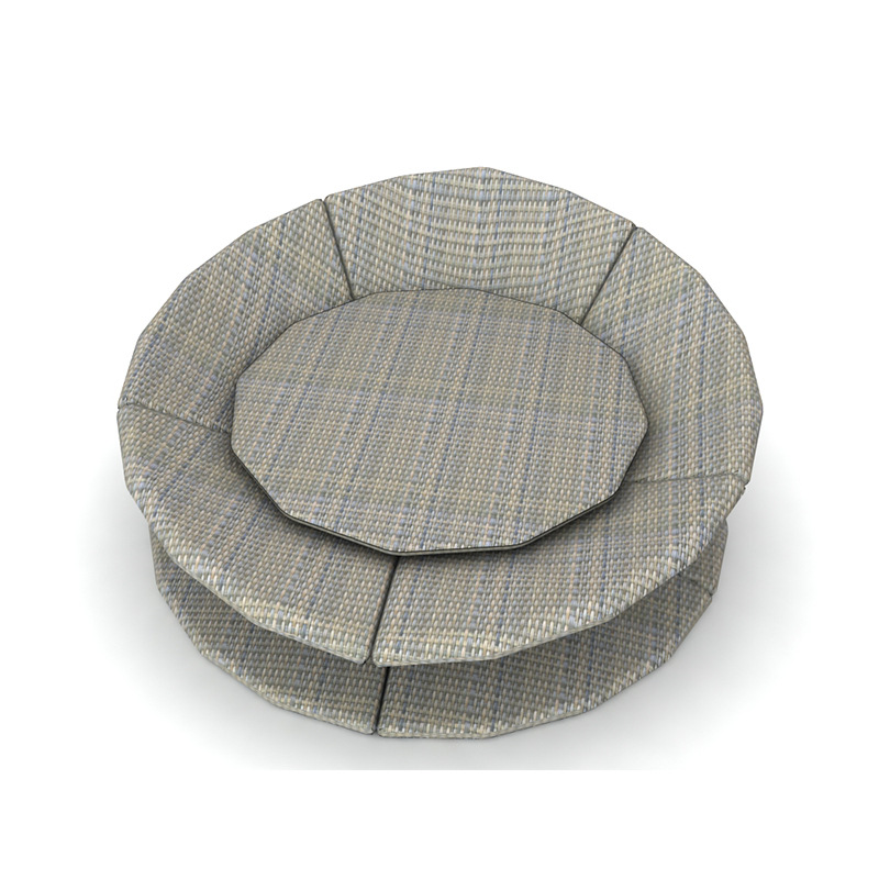 Six-Pieces Outdoor Rattan Sofa Set, Rattan Flower-Shaped with a Round Table,Dining Table.
