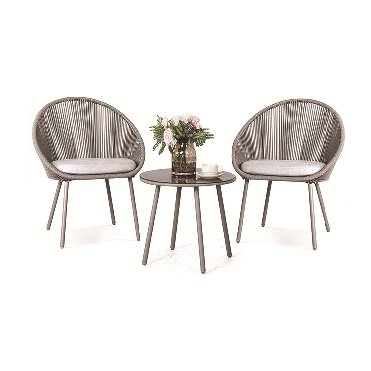 Rattan tables and chairs Outdoor leisure courtyard rattan tables and chairs