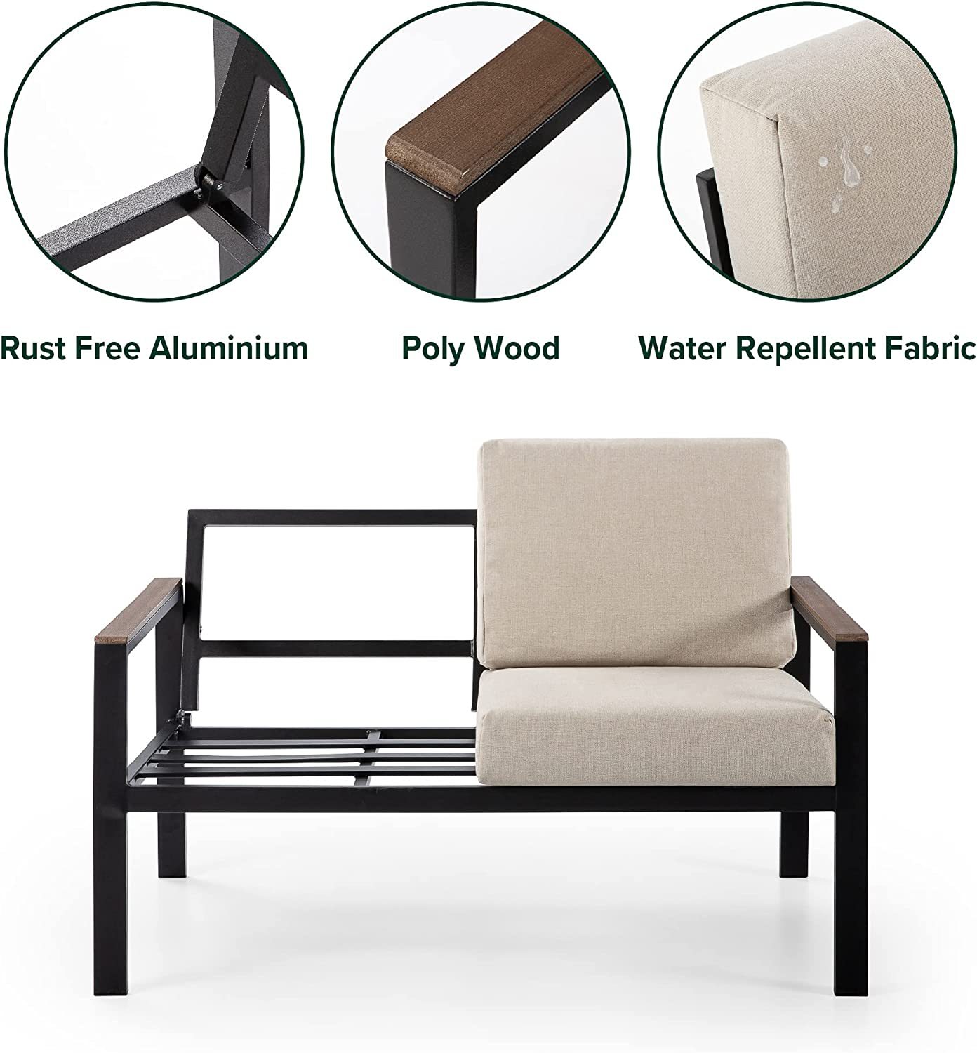 Outdoor Set with Table, Chairs and Loveseat