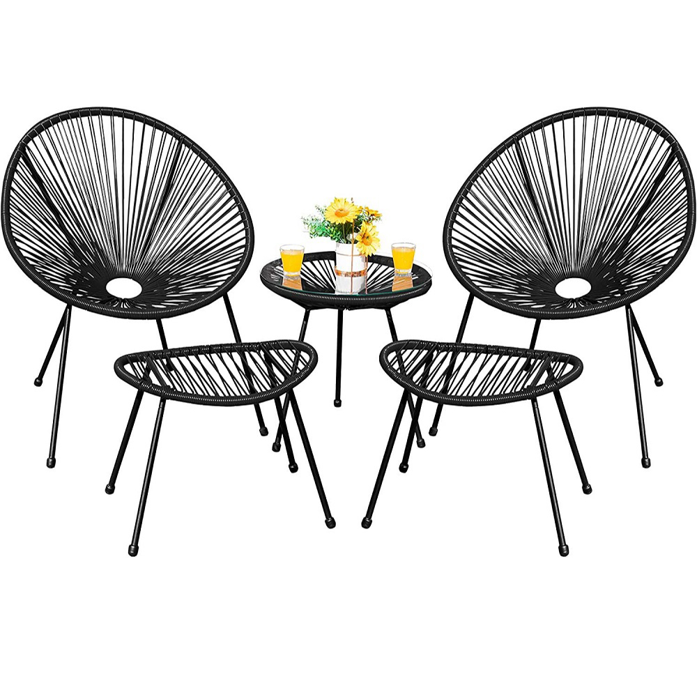 5 Piece Acapulco Outdoor Rattan Chairs and Table