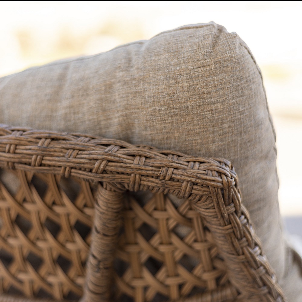 Outdoor Patio  Papasan Chair Set of 2 with a Teatable