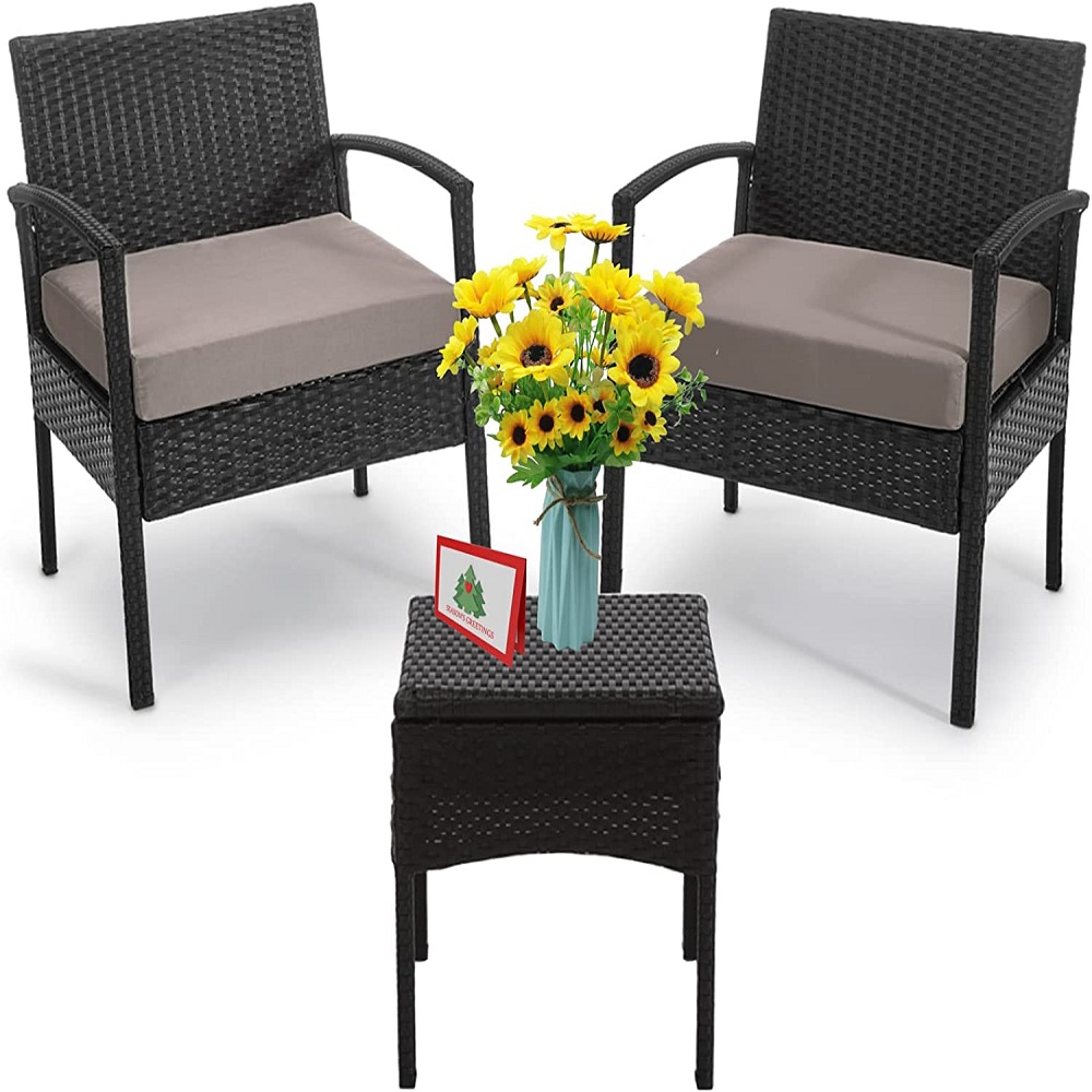 3 Piece Patio Set Balcony Furniture 