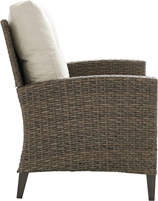 Outdoor Rattan High Back Loveseat