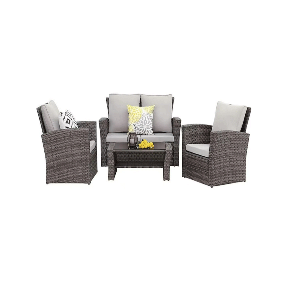 WYHS-T267  4 Pieces Rattan Balcony Outdoor Sofa Set