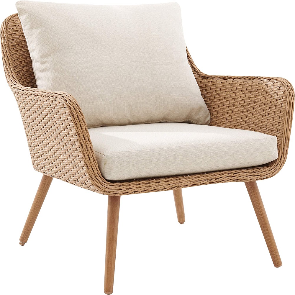 WYHS-T224 Outdoor Rattan Chairs (Set of 2) Light Brown
