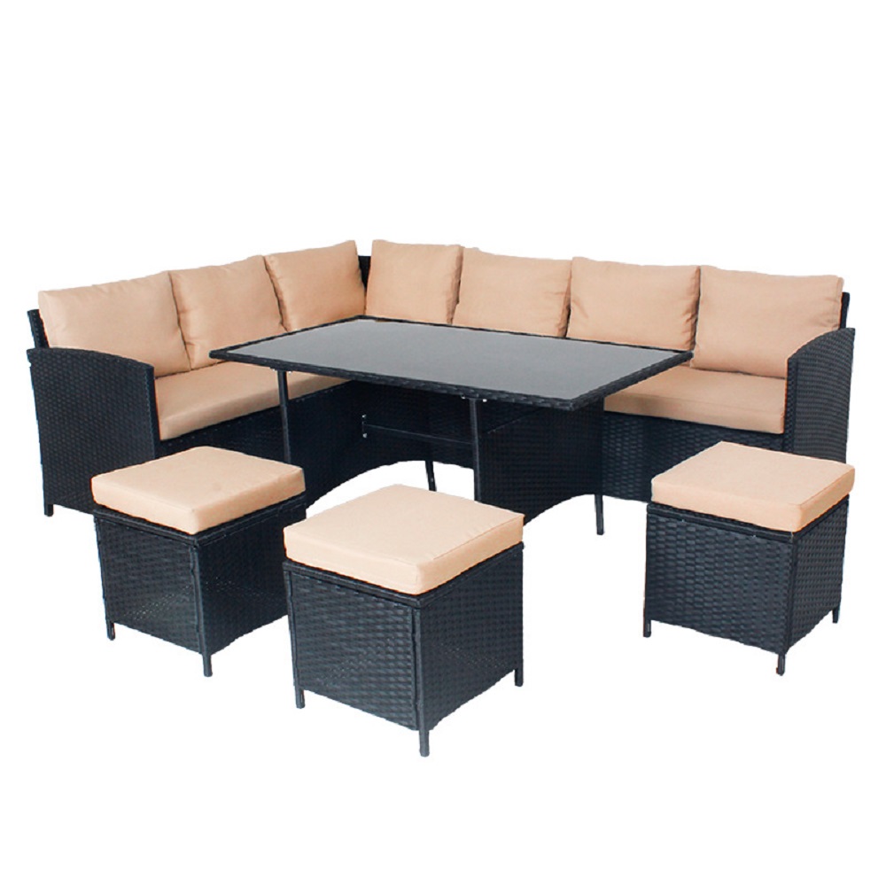 Outdoor Patio Furniture-Rattan Sectional Sofas and Dining Sets