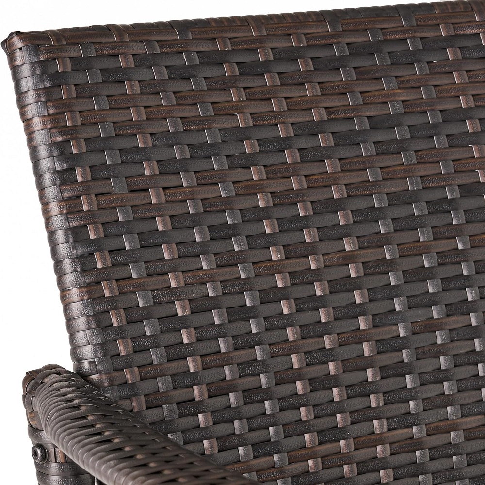 2 Pieces Rattan Bar Stool Wicker Chairs