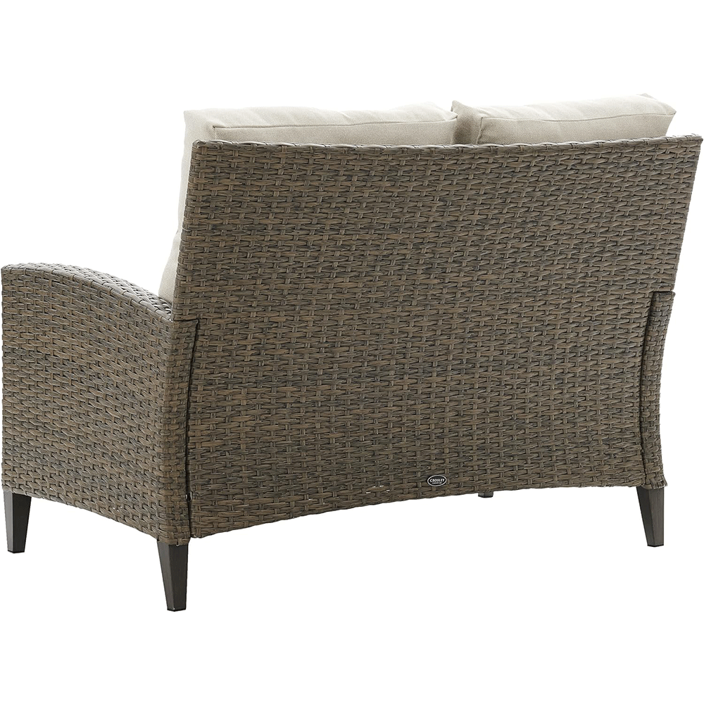 Outdoor Rattan High Back Loveseat