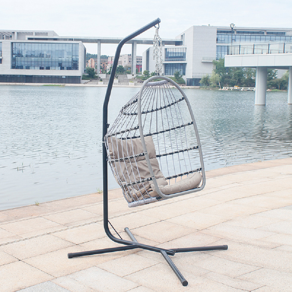 WYHS-T222 Rope-Woven Swing Hammock, Hanging Basket Swing Hanging Chair, Bird's Nest Swing Chair for Outdoor Using
