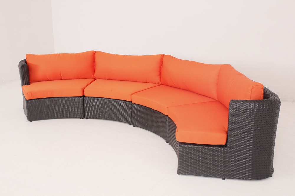 WYHS-T126 4-Piece Patio Sofa Set with Sponge -Padded Cushions in Four Colors,Flexible Configuration