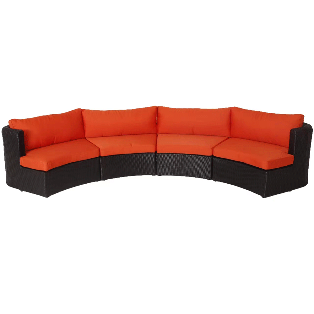 WYHS-T126 4-Piece Patio Sofa Set with Sponge -Padded Cushions in Four Colors,Flexible Configuration