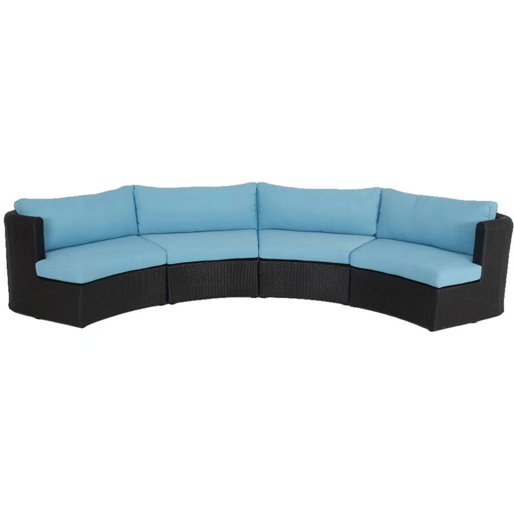 WYHS-T126 4-Piece Patio Sofa Set with Sponge -Padded Cushions in Four Colors,Flexible Configuration